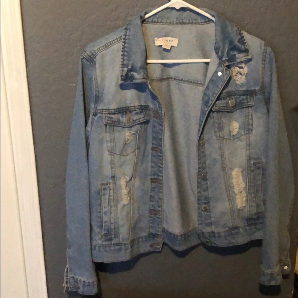 Super cute jean jacket large cisobo denim collecti